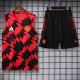2025-26 Man Utd Red black Tank top and shorts suit