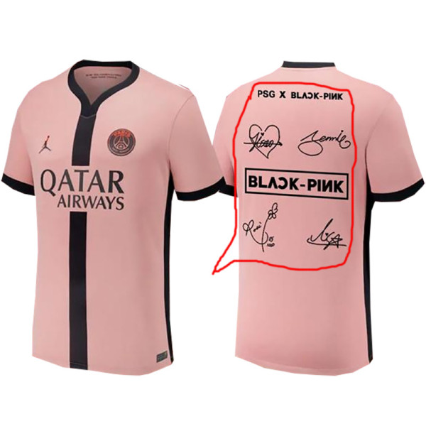 2024-25 PSG Third Print PSG X Black-Pink Fans Soccer Jersey