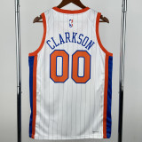 2024-25 KNICKS CLARKSON #00 White City Edition Top Quality Hot Pressing NBA Jersey