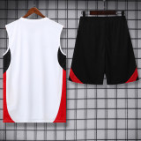 2025-26 Man Utd White Tank top and shorts suit