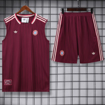 2025-26 Bayern Red Tank top and shorts suit