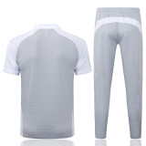 2025-26 RMA Grey white Short shirts and Long trousers Suit #C2557