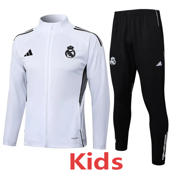 2025-26 RMA White Kids Jacket Tracksuit #E2503(童装)