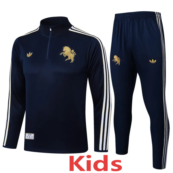 2025-26 JUV Royal blue Kids Half Pull Tracksuit #E2504(童装)(半拉链)