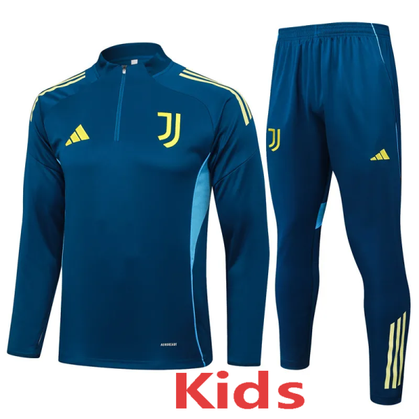 2025-26 JUV Royal blue Kids Half Pull Tracksuit #E2543(童装)(半拉链)