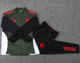 2025-26 Bayern Dark green Kids Half Pull Tracksuit #E2546(童装)(半拉链)