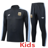 2025-26 Argentina Dark gray Kids Half Pull Tracksuit #E2541(童装)(半拉链)