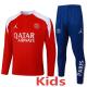 2025-26 PSG Jordan Red Kids Half Pull Tracksuit #E2521(童装)(半拉链)