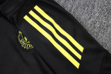 2025-26 Man Utd Black Kids Half Pull Tracksuit #E2554(童装)(半拉链)