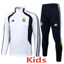 2025-26 RMA White Kids Half Pull Tracksuit #E2572(童装)(半拉链)