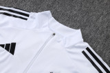 2025-26 Man Utd White Kids Half Pull Tracksuit #E2553(童装)(半拉链)