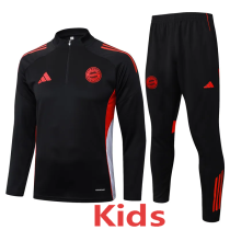 2025-26 Bayern Black Kids Half Pull Tracksuit #E25101(童装)(半拉链)