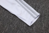 2025-26 RMA White grey Half Pull Tracksuit #B2555(半拉链)