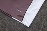 2025-26 Man Utd Grey purple Kids Half Pull Tracksuit #E2589(童装)(半拉链)