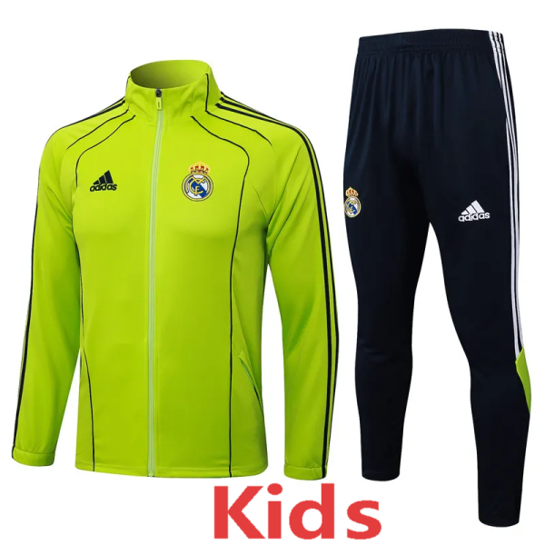 2025-26 RMA Grass green Kids Jacket Tracksuit #E2584(童装)