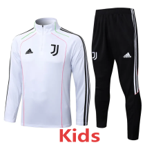 2025-26 JUV White Kids Half Pull Tracksuit #E2599(童装)(半拉链)