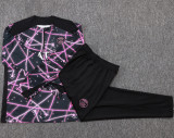 2025-26 PSG Jordan Black Purple Half Pull Tracksuit #B2565(半拉链)