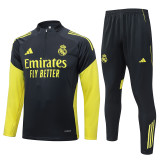 2025-26 RMA Dark gray Half Pull Tracksuit #B2563(半拉链)