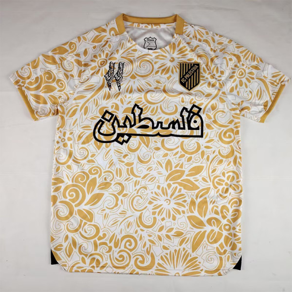 2025-26 Palestina FC Yellow White Training shirts (阿拉伯文)