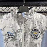 2025-26 Man City White & Blue Double Sided Windbreaker (双面风衣)