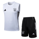 2025-26 Germany White Tank top and shorts suit #D25163