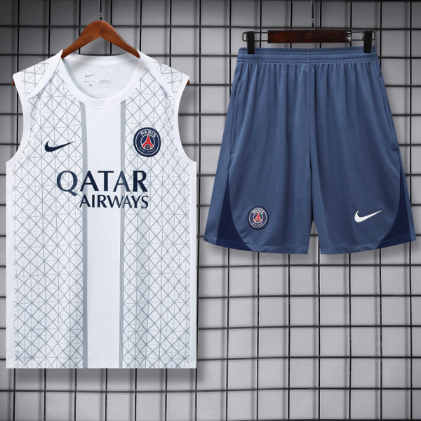 2025-26 PSG White Tank top and shorts suit