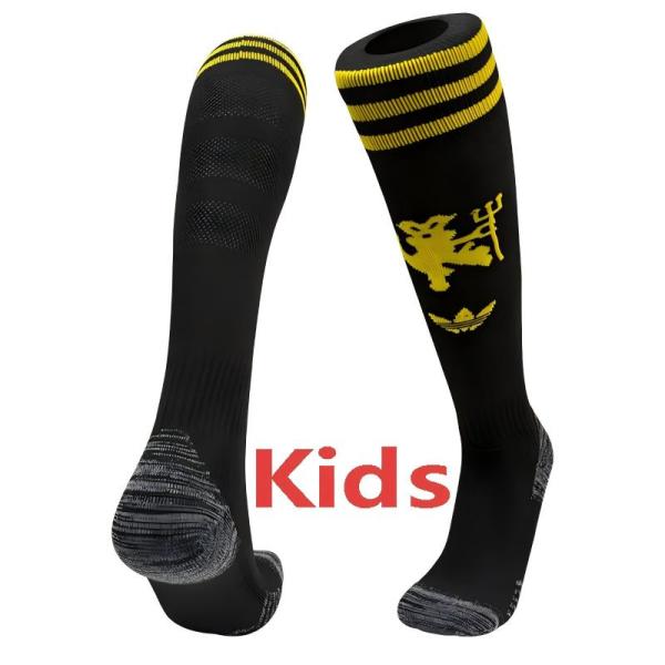 2025-26 Man Utd Third Black Kids Socks(儿童)