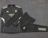 2025-26 RMA Grey green Kids Half Pull Tracksuit #E25139(童装)(半拉链)