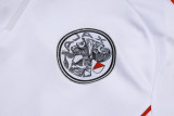 2025-26 Ajax White Kids Half Pull Tracksuit #E25125(童装)(半拉链)