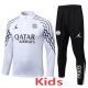 2025-26 PSG Jordan White Kids Half Pull Tracksuit #E25133(童装)(半拉链)