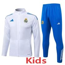 2025-26 RMA White Kids Jacket Tracksuit #E25143(童装)