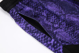 C2510 AJ Purple Casual Short Pants #蛇纹紫