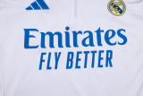2025-26 RMA White Kids Half Pull Tracksuit #E25124(童装)(半拉链)