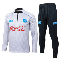 2025-26 Napoli Light gray Half Pull Tracksuit #B2593(半拉链)