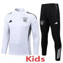 2025-26 Germany White Kids Half Pull Tracksuit #E25150(童装)(半拉链)