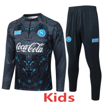 2025-26 Napoli Grey Kids Half Pull Tracksuit #E25153(童装)(半拉链)