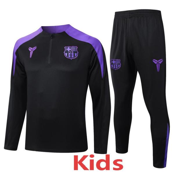 2025-26 BAR Black Kids Half Pull Tracksuit #B2558(童装)(半拉链)