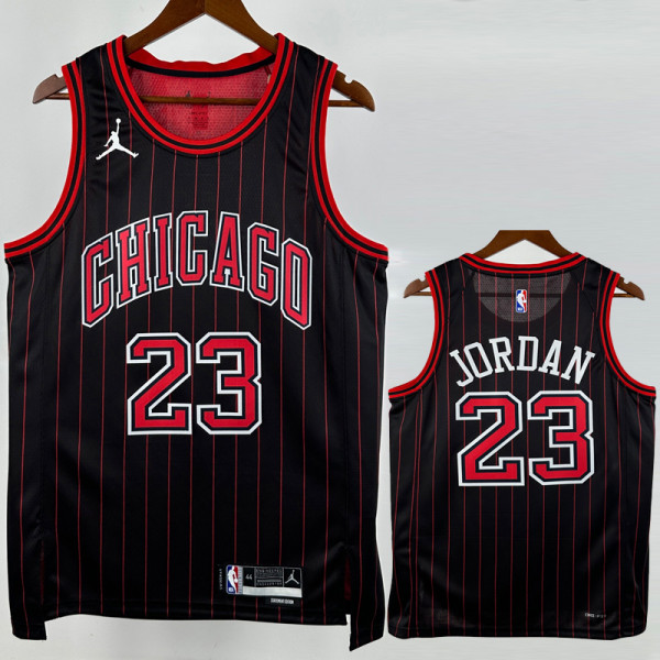 2025-26 BULLS JORDAN #23 Black Top Quality Hot Pressing NBA Jersey (Trapeze Edition) 飞人版