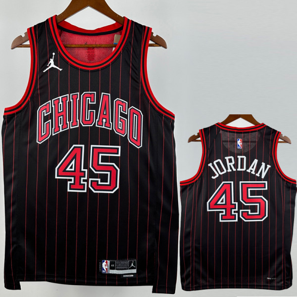 2025-26 BULLS JORDAN #45 Black Top Quality Hot Pressing NBA Jersey (Trapeze Edition) 飞人版