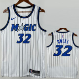 2025-26 Magic O'NEAL #32 White Top Quality Hot Pressing NBA Jersey(条纹)