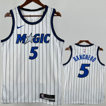 2025-26 Magic BANCHERO #5 White Top Quality Hot Pressing NBA Jersey(条纹)