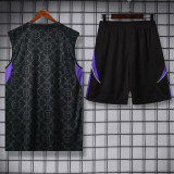 2025-26 RMA Black Tank top and shorts suit