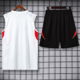 2025-26 Man Utd White Tank top and shorts suit