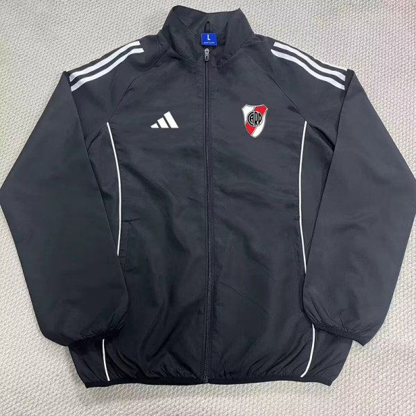 2025-26 River Plate Black Windbreaker
