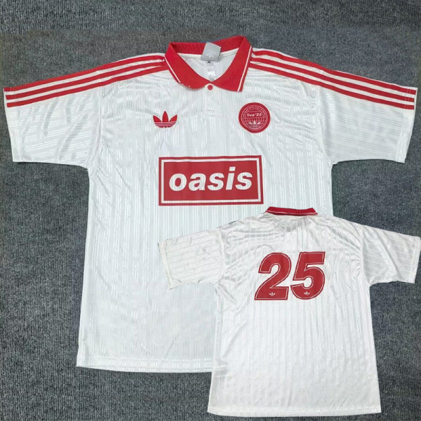 2025 Ad Oasis Joint Edition #25 White Polo Short Sleeve (红边)