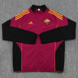 2025-26 Roma Jujube Red Windbreaker