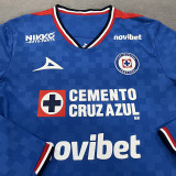 2025-26 Cruz Azul Home Long Sleeve Soccer Jersey (长袖)