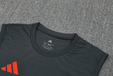 2025-26 Bayern Dark gray Tank top and shorts suit