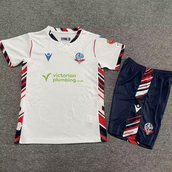 2025-26 Bolton Wanderers Home Kids Soccer Jersey