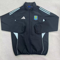 2025-26 Aston Villa Black Windbreaker